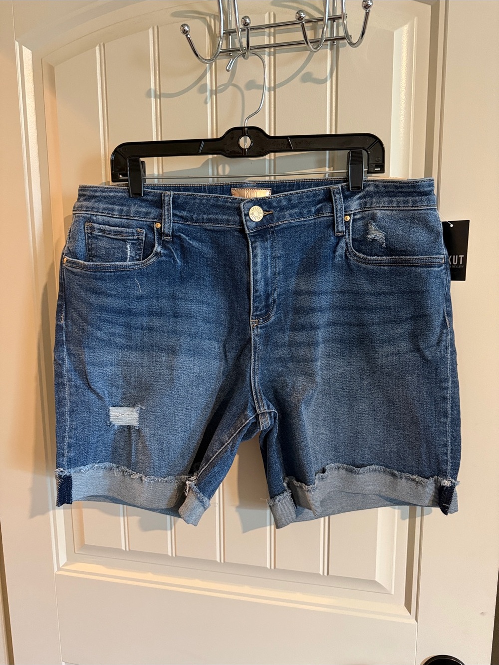 Kut from the Kloth Dark Blue Denim Jean Shorts Catherine Boyfriend